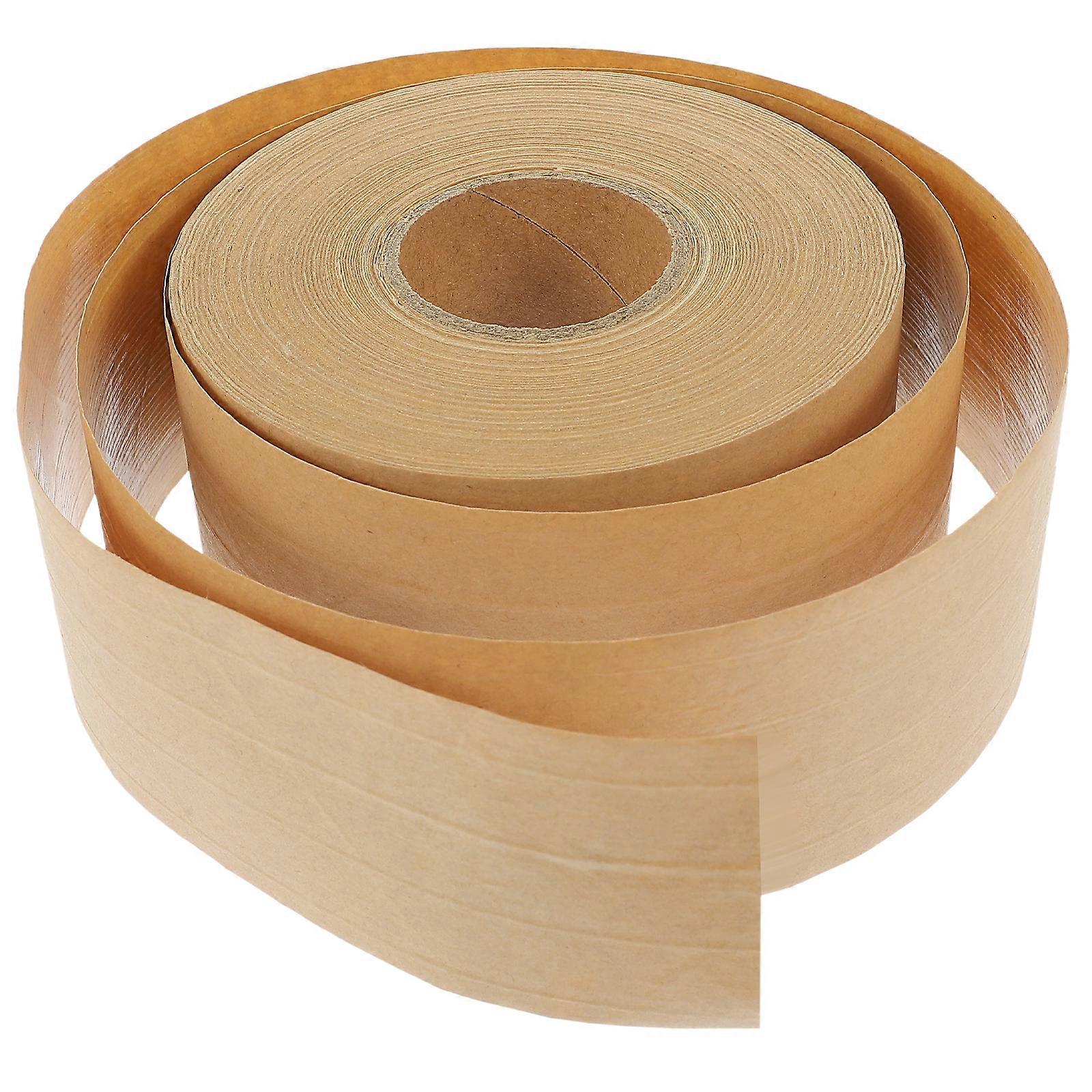 Rolle Praktisches, Wasseraktiviertes Verschlussband, Beschreibbares Kraftpapier-verpackungsband-500x4.8x0.1cm-khaki