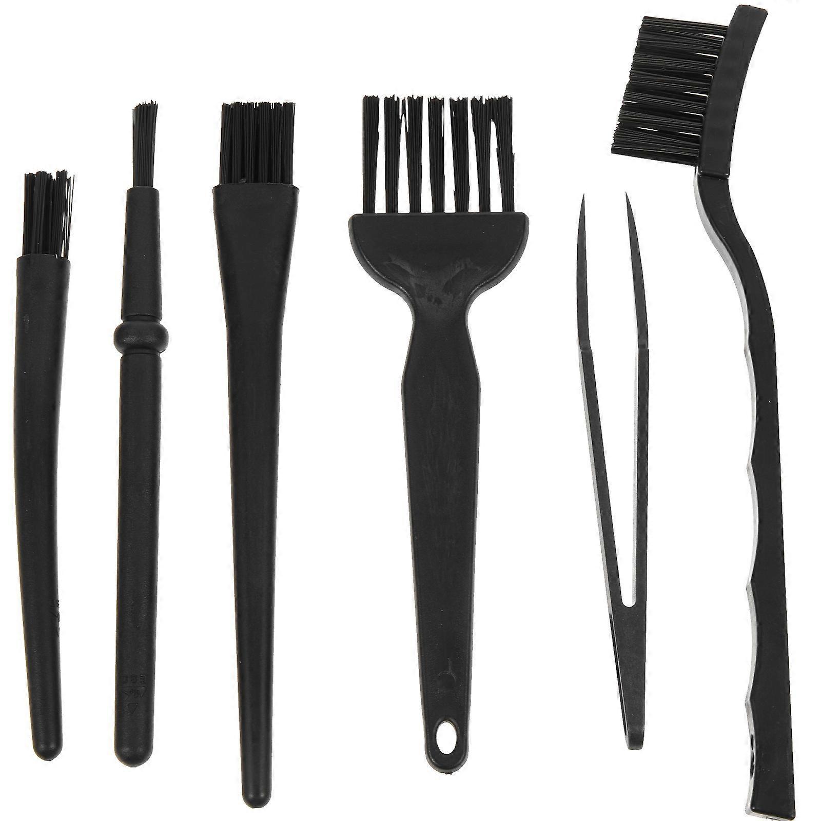 Set Antistatischer Tastaturbürsten, Praktische Reinigungspinzette, Kreative Kehrbürsten-17x2.5x1cm-black