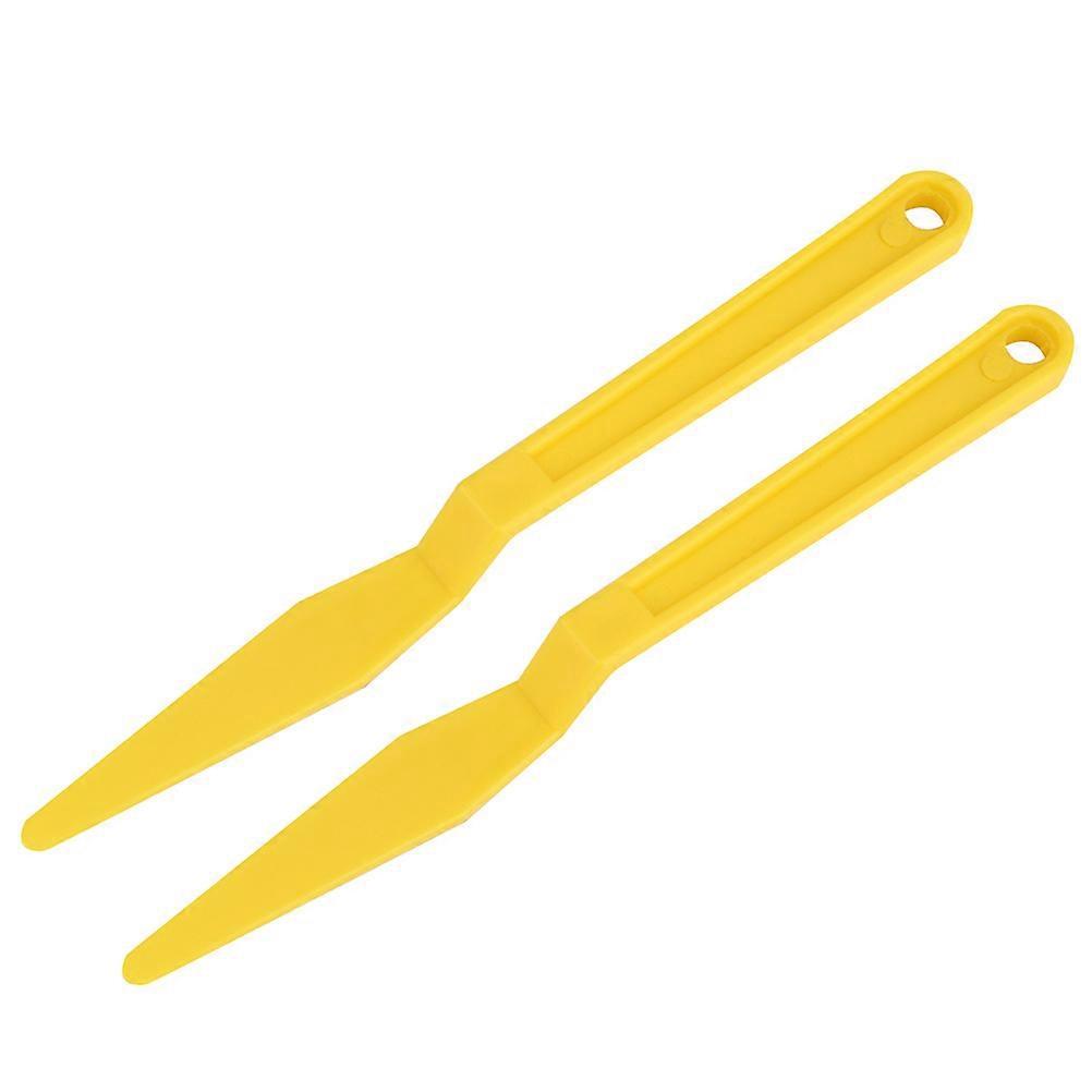 2-teiliges Autofolien-werkzeug, Tragbares Kantenabdichtungswerkzeug, Abzieher, Rakel, Auto-werkzeug-18x1.5x1cm-yellow