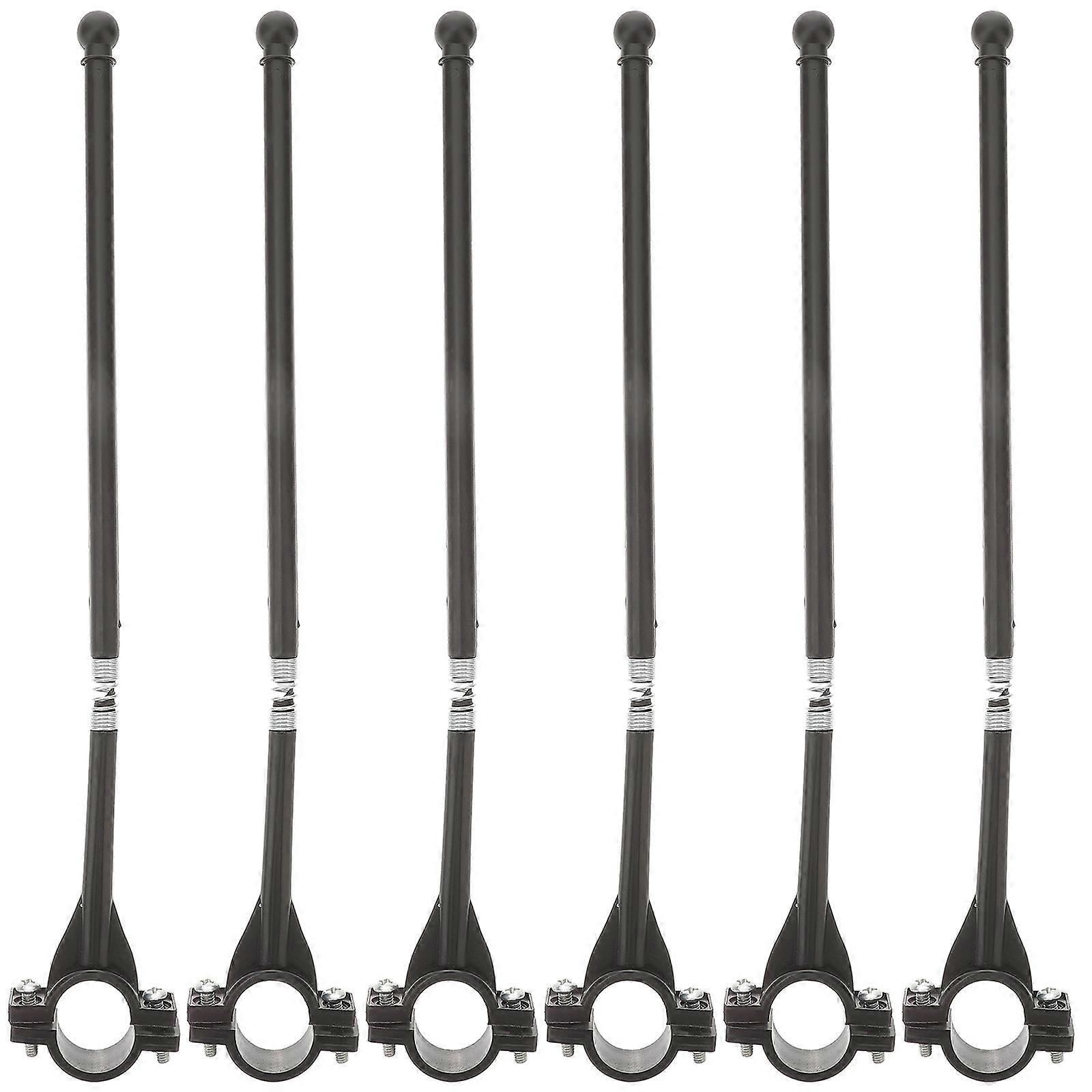 6-teiliges Set Fahrrad-fahnenmasthalterungen Für Erwachsene, Zur Hausmontage, Für Sicheres Fahren Mit Fahrrad-fahnenmast-28x4.5x1.4cm-black