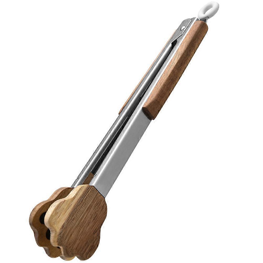 Küchenzange 9 Zoll, Kochzange Mit Verbrühungsschutz, Kreative Form, Grillzange-31x5.5cm-light Brown