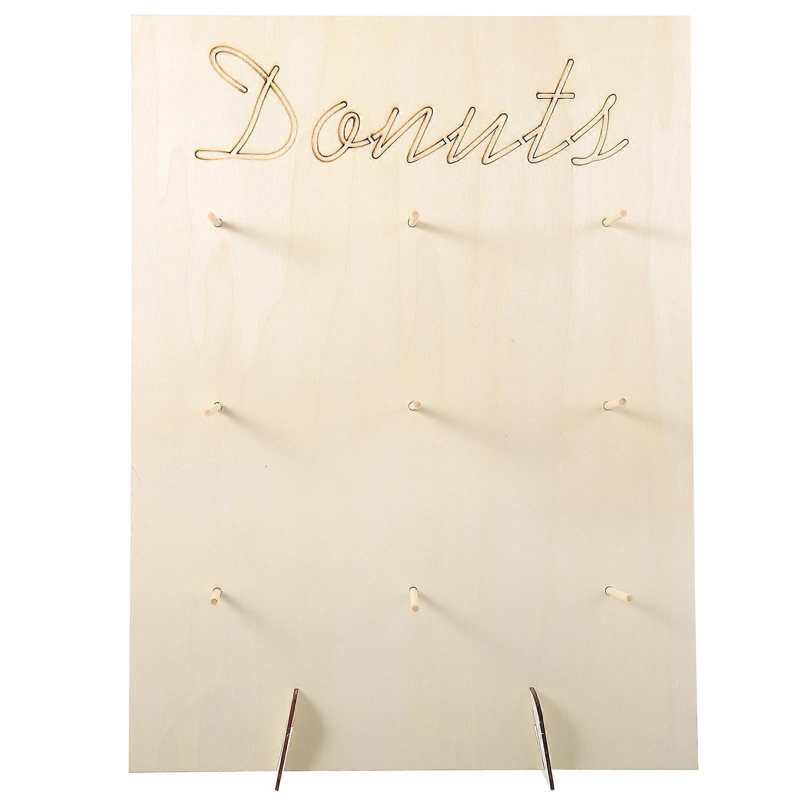 Set Holz-donut-ständer, Donut-präsentationsbrett, Desserttisch-donut-halter, Partyzubehör-40x30cm