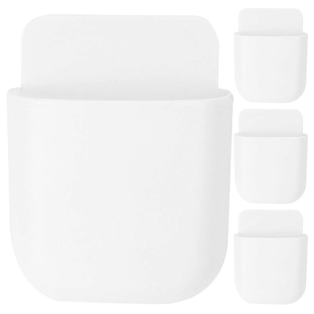 4er-pack Fernbedienungshalter, Wandhalterung, Stifthalter Aus Kunststoff, Fernbedienungsbox-11.5x9cm-white