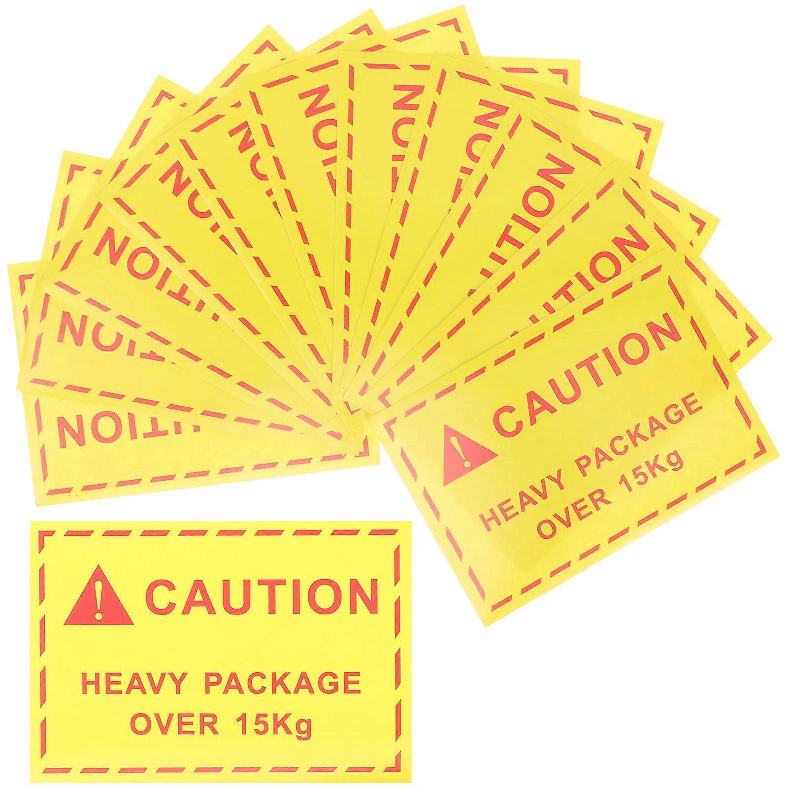 100 Stück Etiketten Für Schwere Gegenstände, Selbstklebende Warnaufkleber, Etiketten Für Sonderbehandlung Beim Versand-10x7cm-yellow