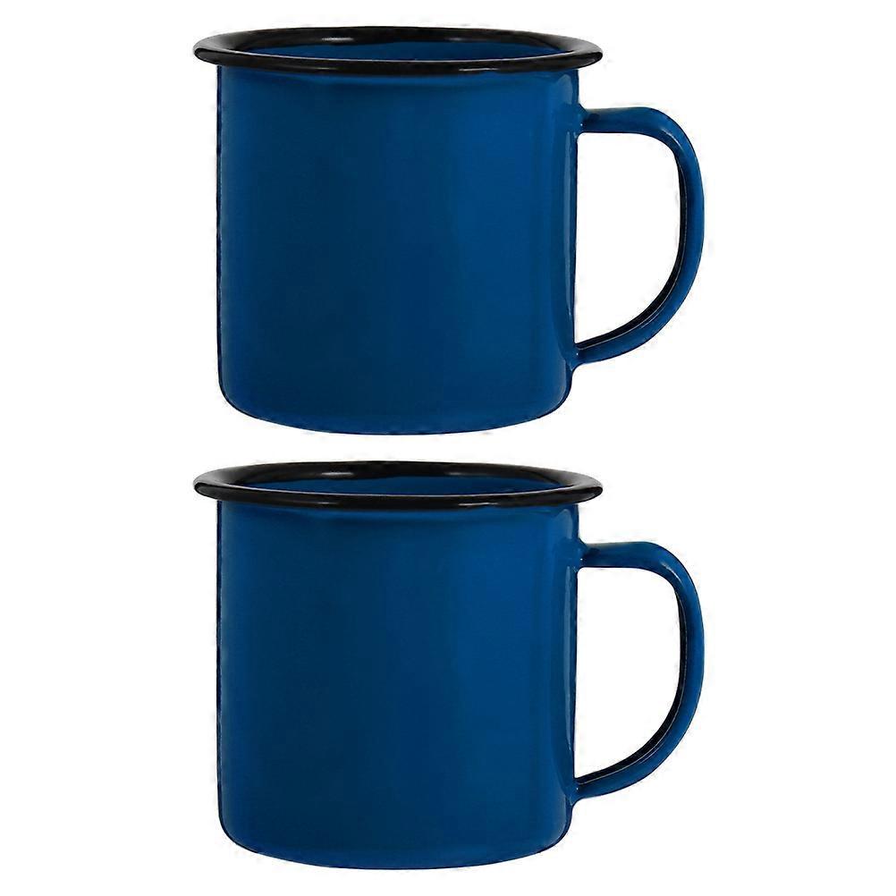 2er-set Haushaltsmilchbecher, Vintage-kaffeebecher, Multifunktionale Kaffeetassen, Milchbehälter-6.5x6.5x6cm-blue