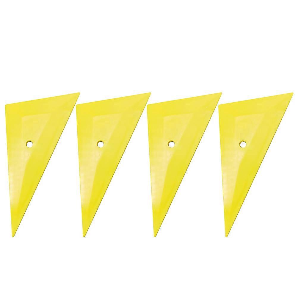 4-teiliges Set Auto-fensterfolienabstreifer, Rechteckiger Abstreifer, Kunststoff-autofolienwerkzeug, Autozubehör-13.5x8x0.5cm-yellow