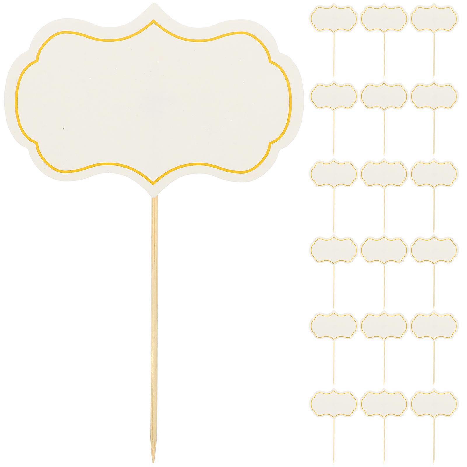 24 Stück Käsemarker, Wurst- Und Käseplatten-etiketten, Gewürzetiketten Für Wurst- Und Käseplatten-15x9x0.1cm-white
