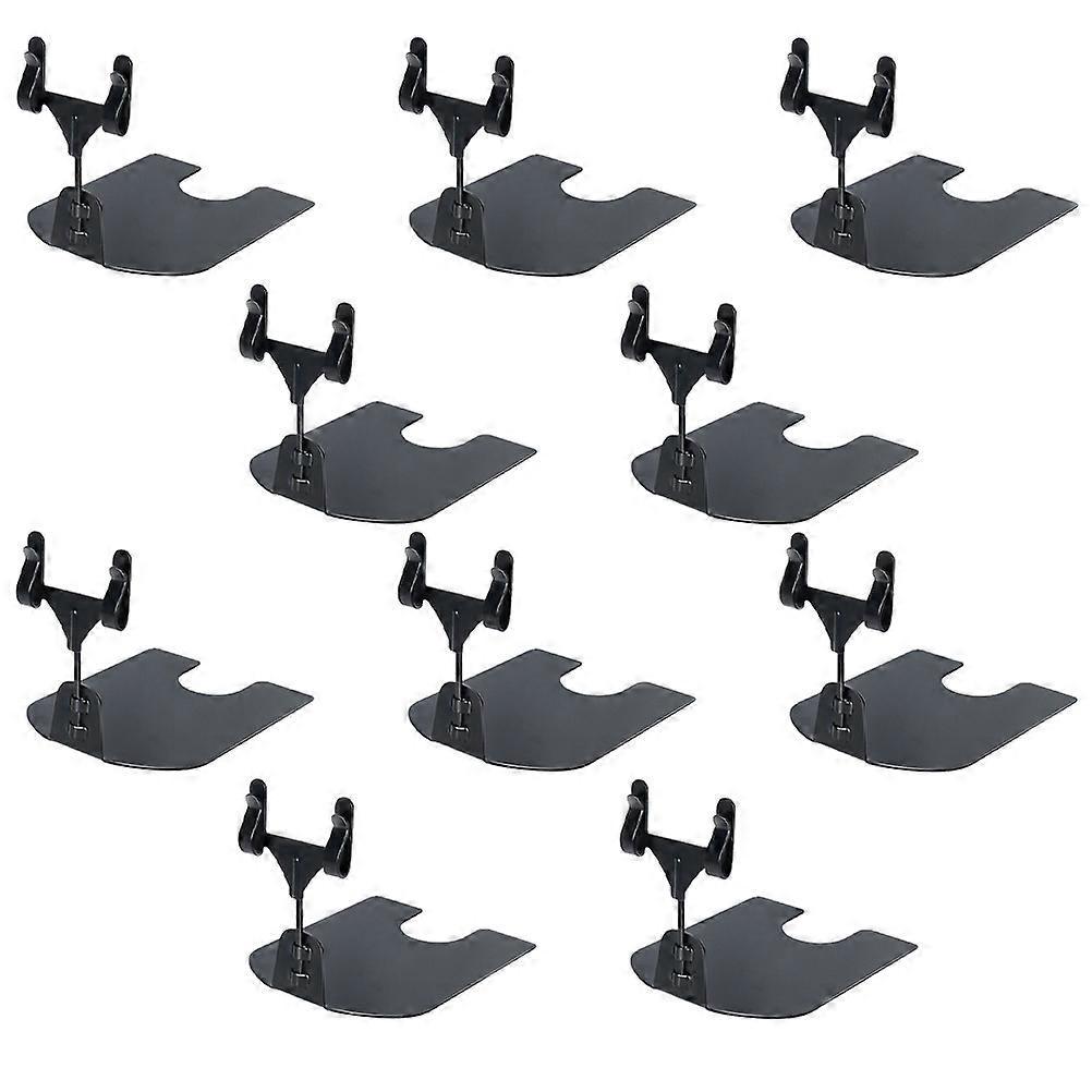 10 Stück Tischschilder-clips, Etikettenhalter, Werbeschildständer, Warenschildclips-8x6.5x5cm-black