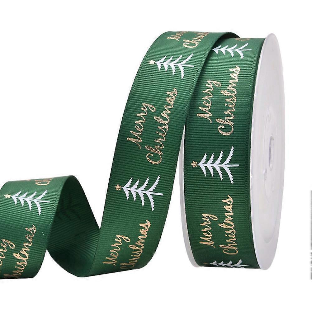 Rolle Weihnachtsband, Geschenkverpackungsband, Bedrucktes Band, Verpackungszubehör-910cm-green