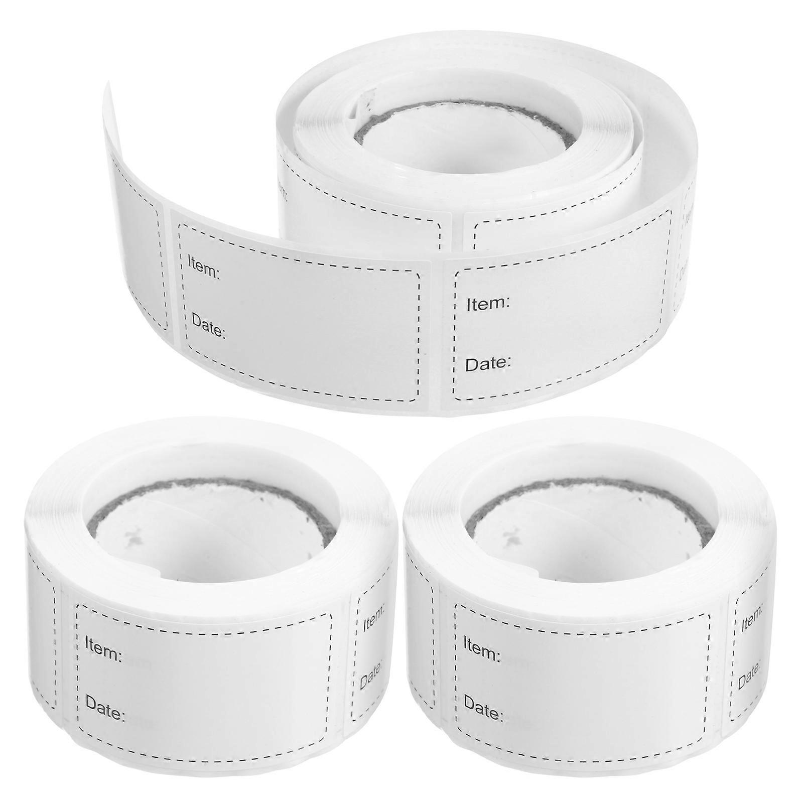 Rollen Lebensmitteletiketten, Aufkleber, Etiketten Für Lebensmittelbehälter, Abnehmbare Lebensmitteletiketten, Klebeetiketten-5x3x0.1cm-white