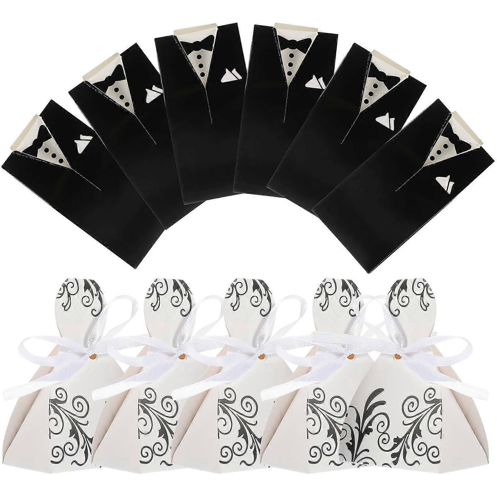 100 Stück Romantische Gastgeschenkboxen Aus Karton Für Süßigkeiten Und Schokolade Zur Hochzeit-10x5cm