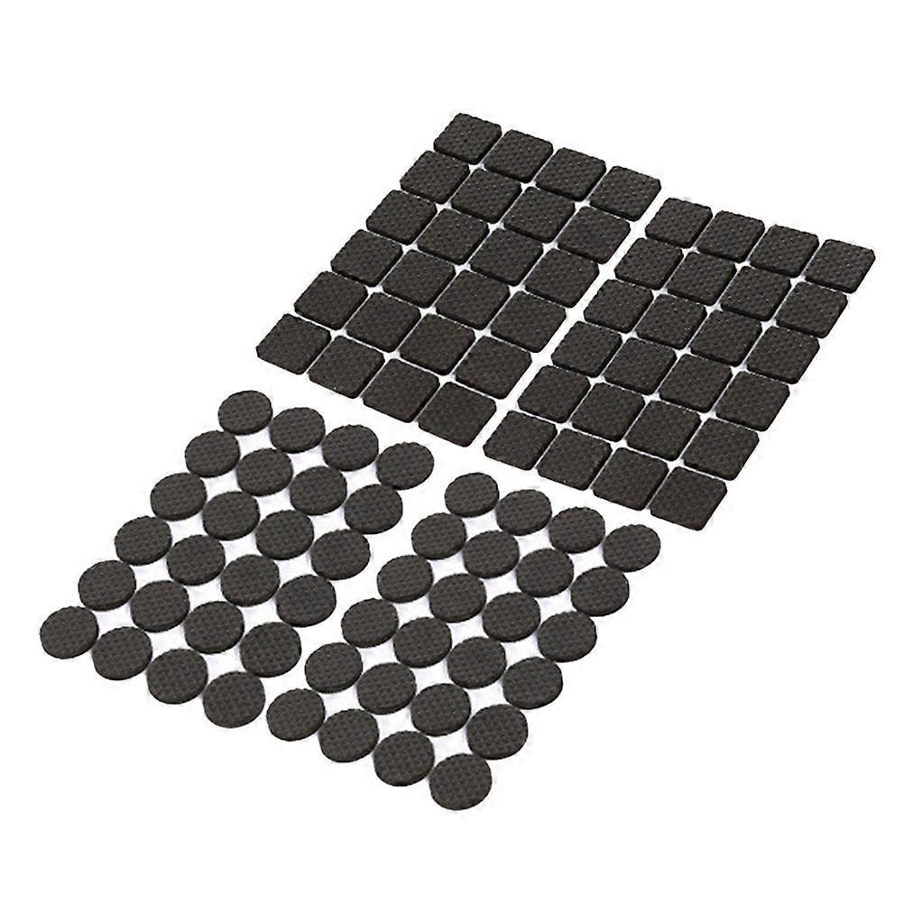 Stück, 24 Klebestreifen/stück, 3 Mm, 2 Abgerundete Und 2 Quadratische Pads, Nicht Für Möbel Geeignet, Selbstklebende Möbelstopper Mit Gummiauflage Zum Bodenschutz-black