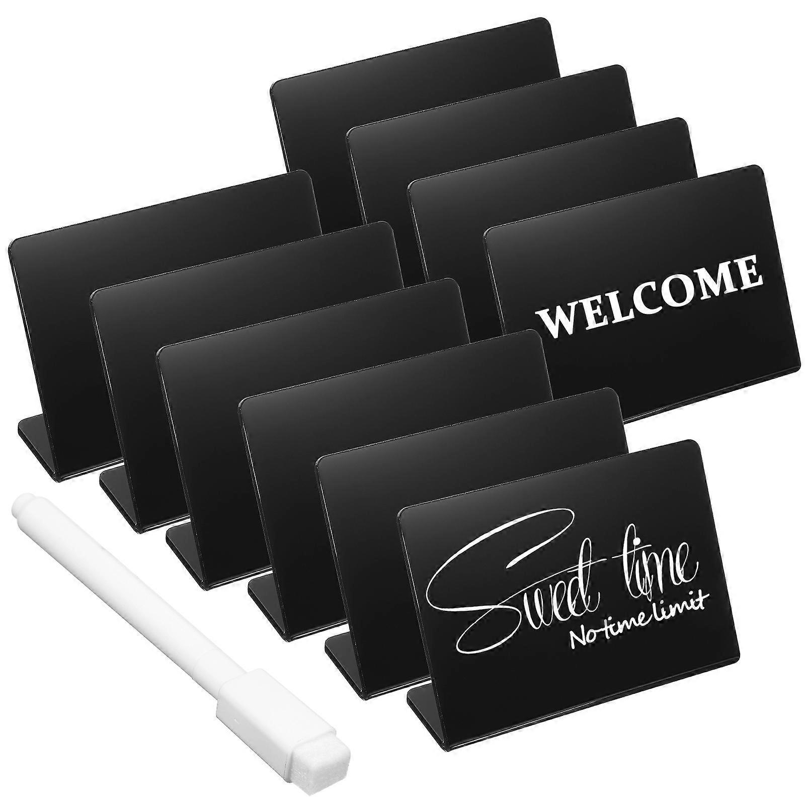 10 Acryl-tischtafeln Mit Stift, Kleine, Wiederverwendbare Tischmarker Für Hochzeiten, Buffets Und Bäckereien