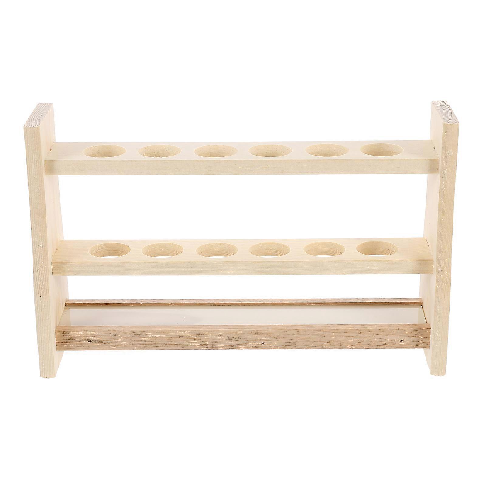 Stück Reagenzglasständer Aus Holz, Praktischer Reagenzglasständer, Reagenzglasaufbewahrungsständer-26x16.5cm