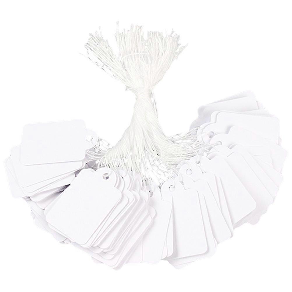 500 Blatt Preisschilder Mit Schnur, Schmuckpreisschilder, Leere Preisschilder, Kleidungspreisschilder-4.8x3cm-white