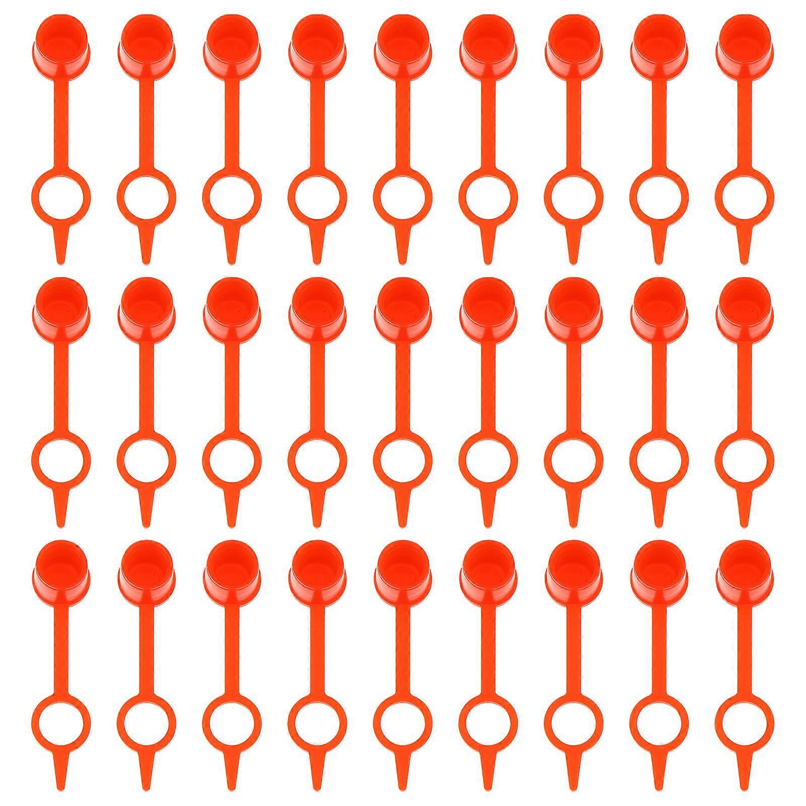 300 Stück Schmiernippelkappen, Staubkappen, Zubehör Für Schmiernippelmaschinen-3.5x0.8cm-red