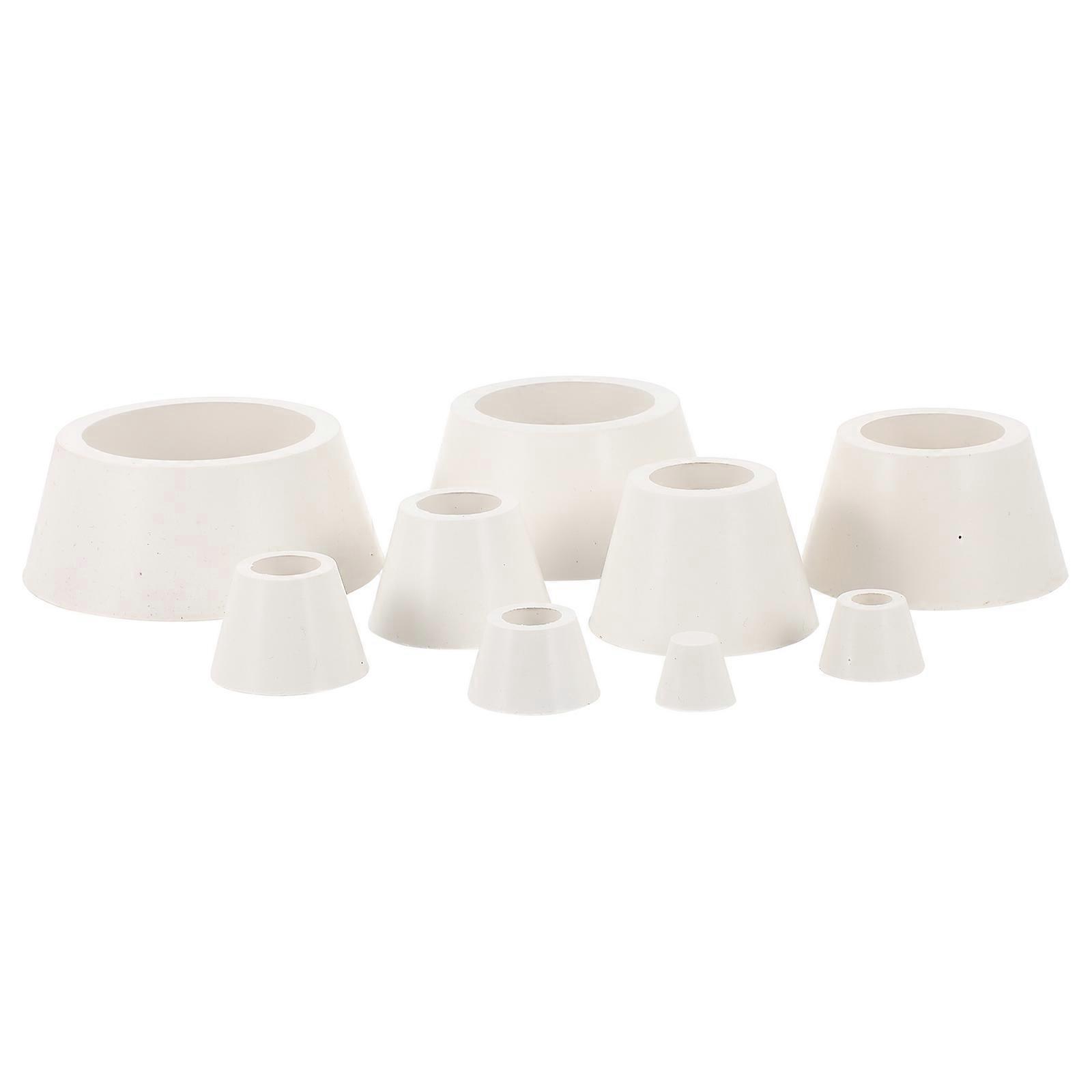 1 Satz Büchnertrichter-kolbenadapter-set, Gummi-kegelkragen-filteradapter-set-8.5x8.5x4cm-white