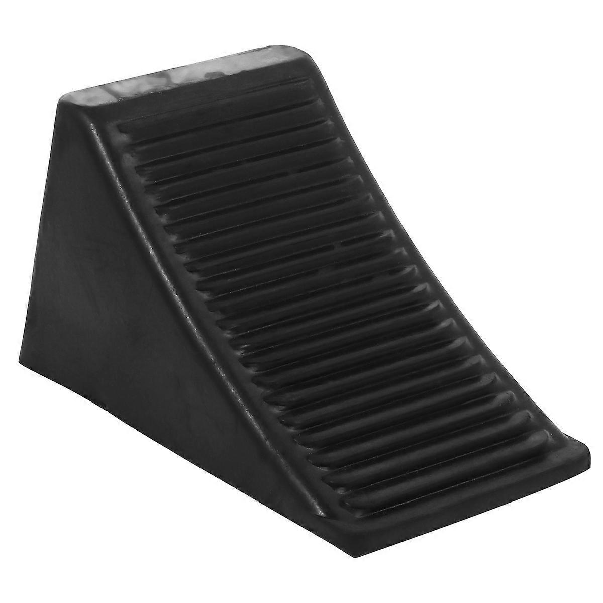 Robuste Gummiradkeile/bordsteinrampen Für Fahrzeuge, Wohnwagen Und Anhänger-16x9.3cm-black