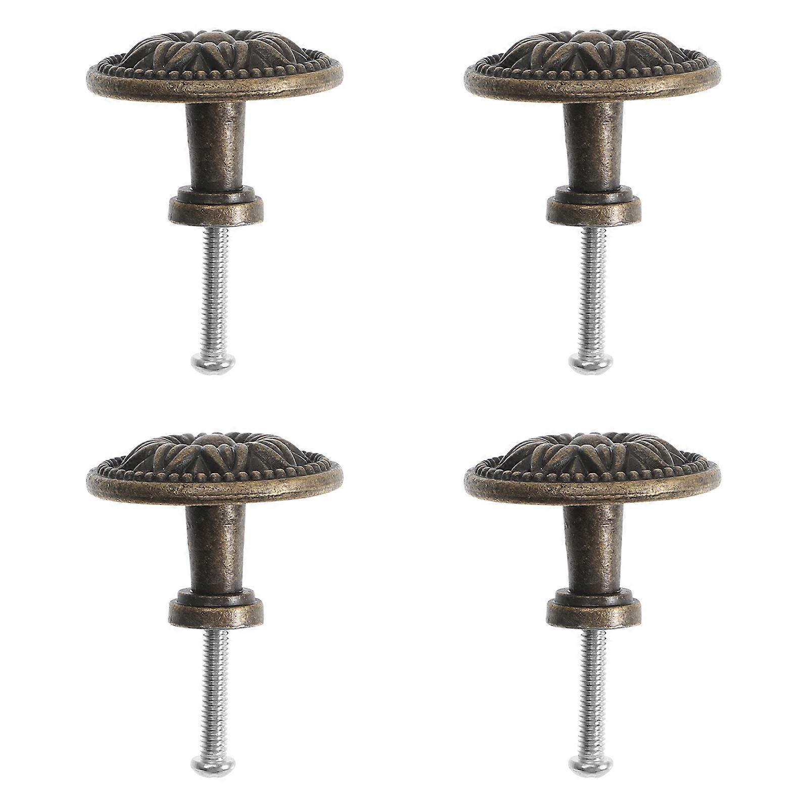 4 Stück Messing-schubladenknöpfe, Küchenschrankknöpfe, Dekorative Knöpfe, Kommodenschubladenknöpfe-3.5x2.6cm