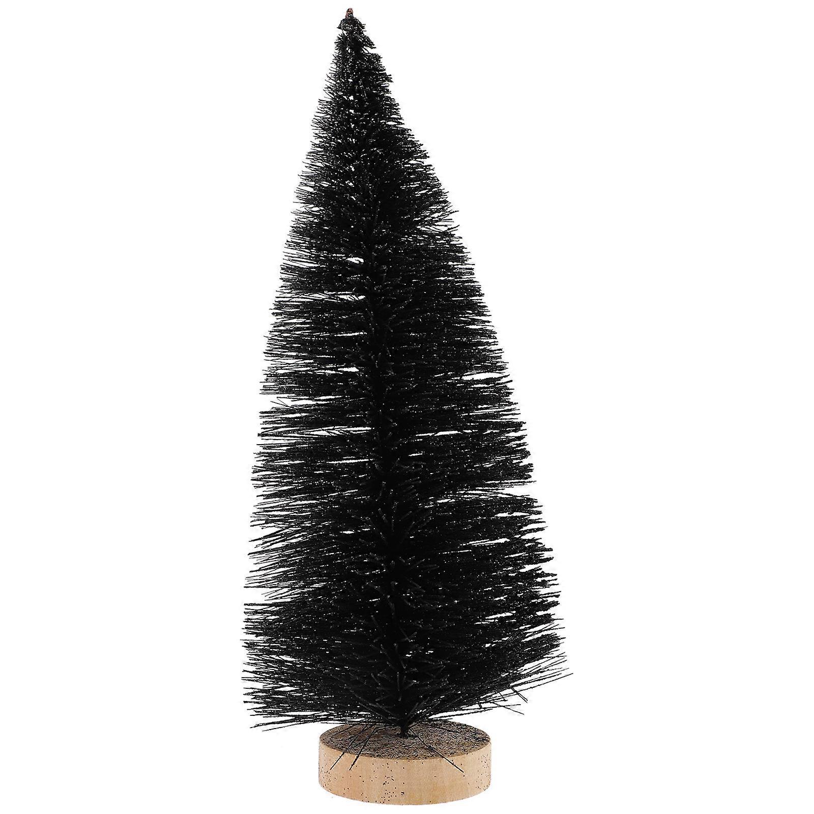 Künstlicher Mini-weihnachtsbaum Für Den Schreibtisch, Weihnachtsbaumschmuck-25x12cm-black