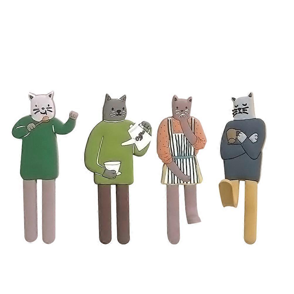4 Stück Magnetischer Kranzhaken, Magnetischer Hängehaken, Kühlschrankmagnet, Cartoon-magnetaufkleber-13.5x6.3x0.3cm