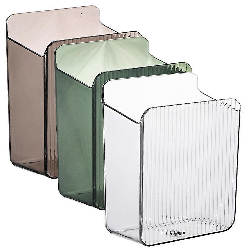 3-teiliger Zahnbürstenhalter Für Das Badezimmer, Robustes Badezimmeraccessoire, Badezimmer-organizer-12.5x9.9cm