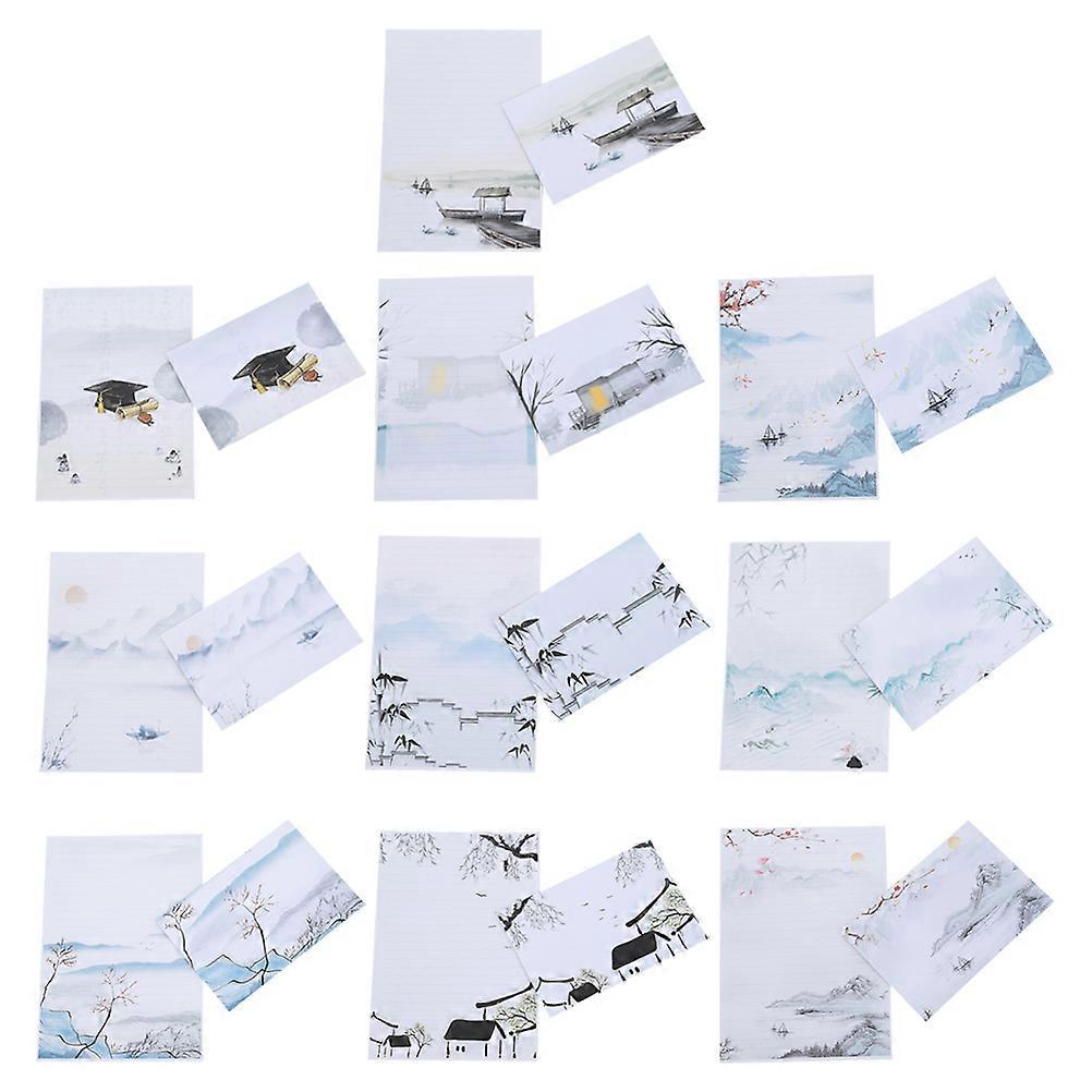 10 Sets Briefumschläge Und Briefpapier, Briefumschlag-set-24.5x17.5cm