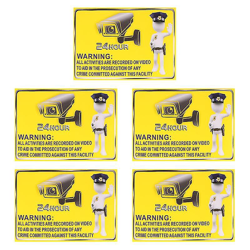 5 Stück Warnaufkleber