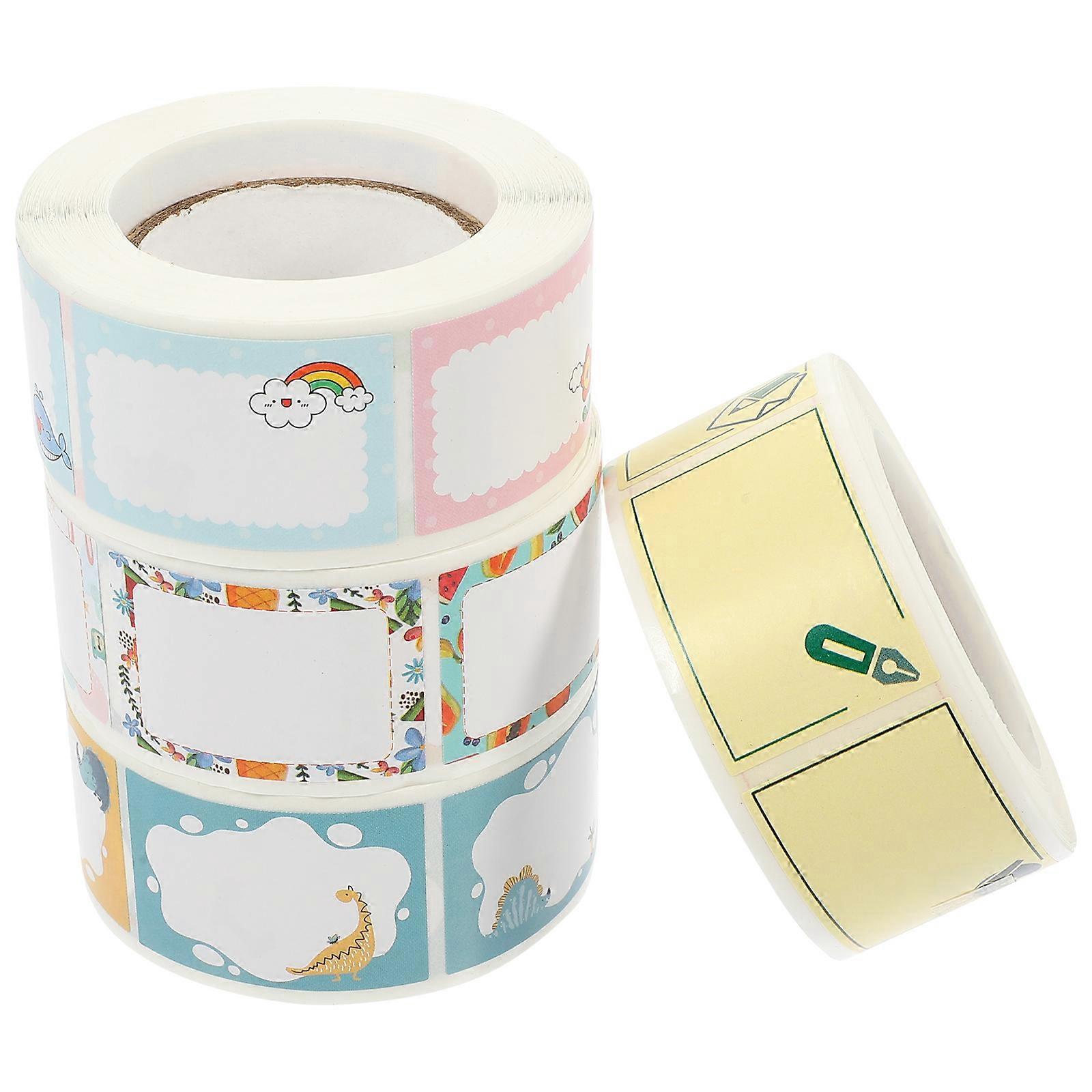 Rollen Namensschildaufkleber Mit Cartoon-motiven, Selbstklebende Namensschildetiketten-3.7x2.5cm
