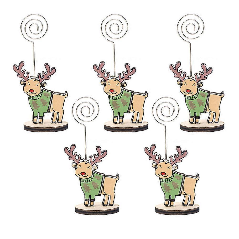 Stück Weihnachtsfotoklammern, Schreibtisch-nachrichtenordner, Halter Mit Elchmuster, Weihnachtsfeier-notizclips-15.8x5cm