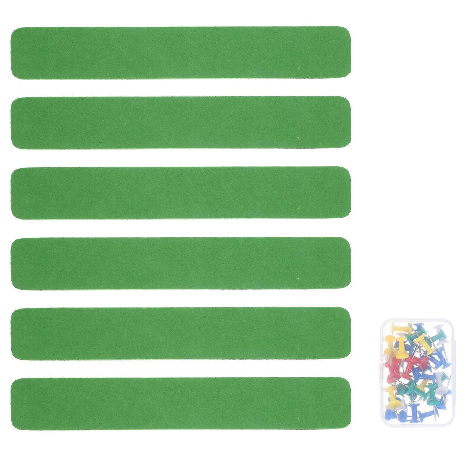 1 Set Pinnwandstreifen Für Klassenzimmer, Filzstreifen Mit Reißzwecken-33x5cm-green