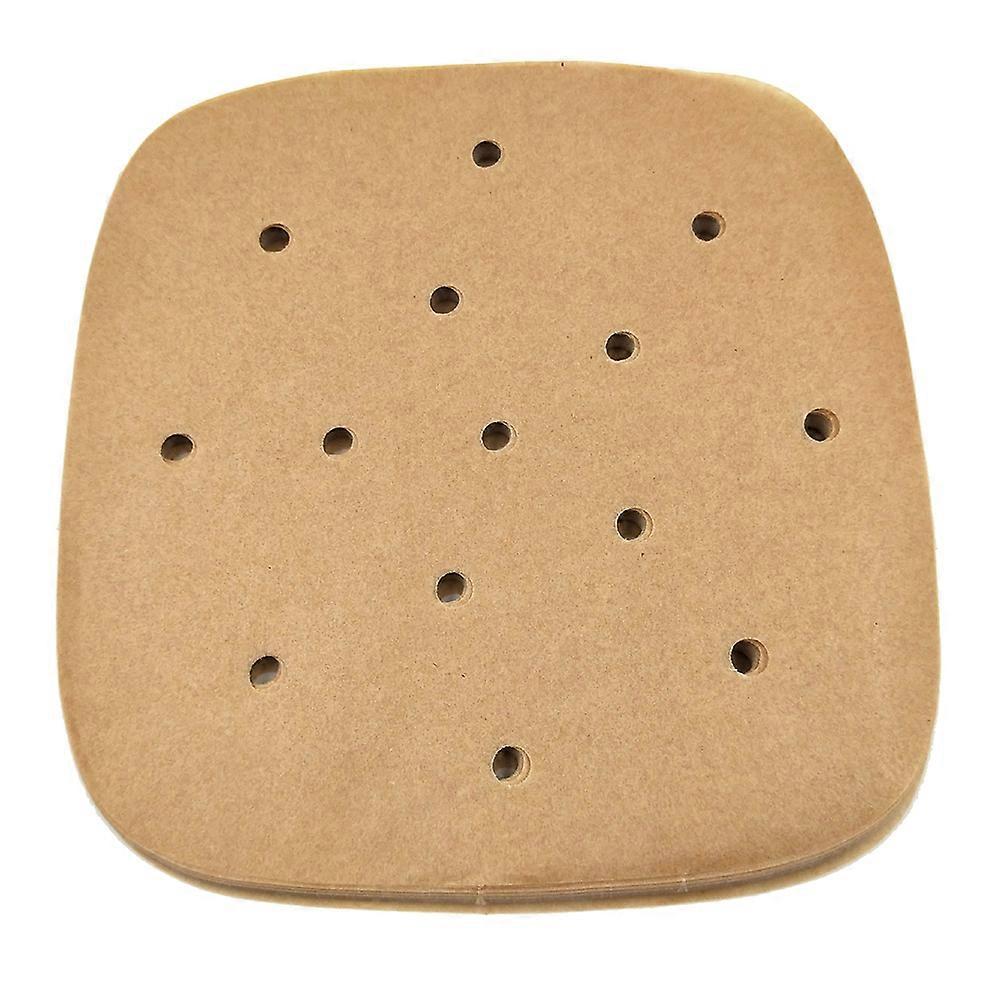 200 Stück Gitterbettlaken, Bambus-dampfgarmatte, Dampfgarer-einlagen, Antihaft-papierblatt, Runde Teigtaschenmatte-22cm-khaki
