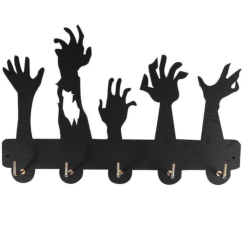 5-teiliges Kleiderhaken-set Aus Holz Für Halloween-dekorationen