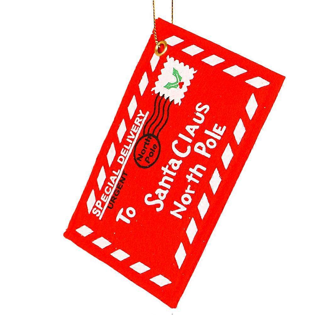 6er-set Weihnachtsgeschenktüten, Stoffumschläge Mit Weihnachtsmannmotiv, Zum Aufhängen, Christbaumschmuck-6pcs-red
