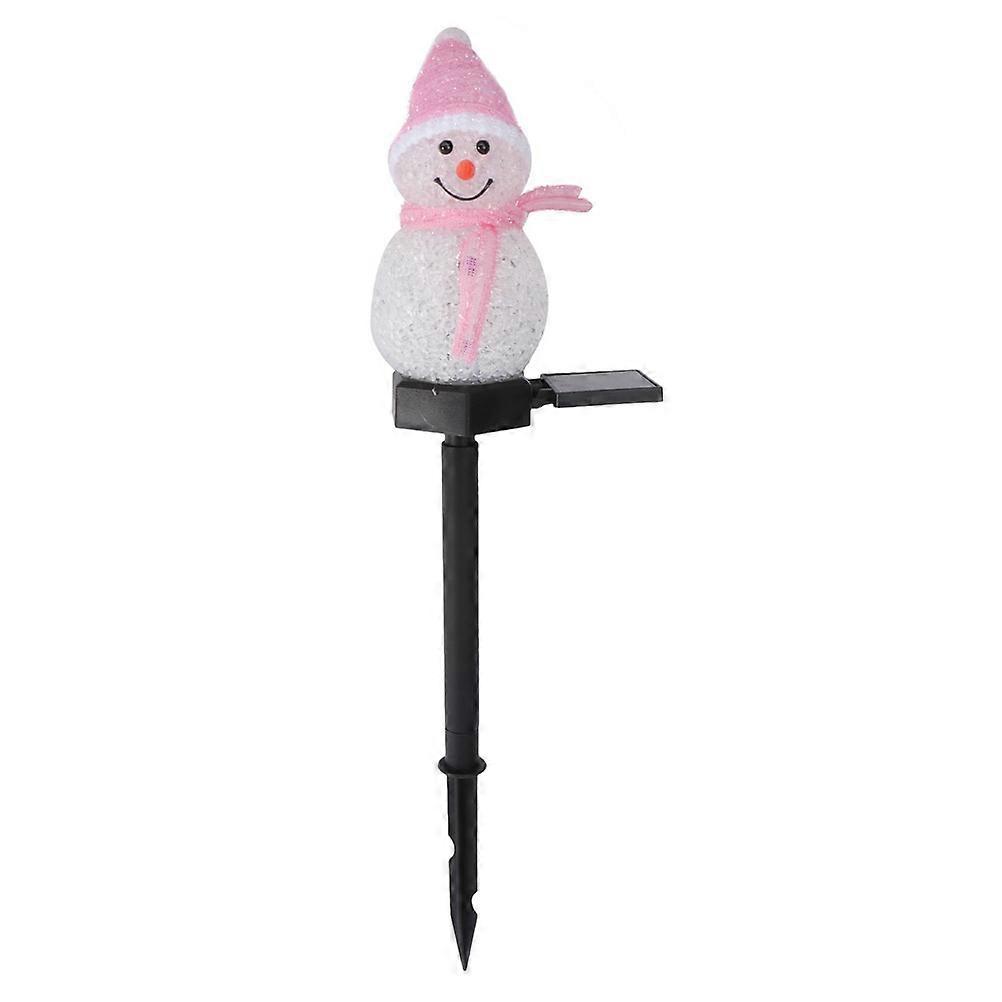 Stück Solar-gartenleuchte Für Den Außenbereich, Schneemannform, Bodeneinstecklampe (rosa)-45x5x5cm-pink