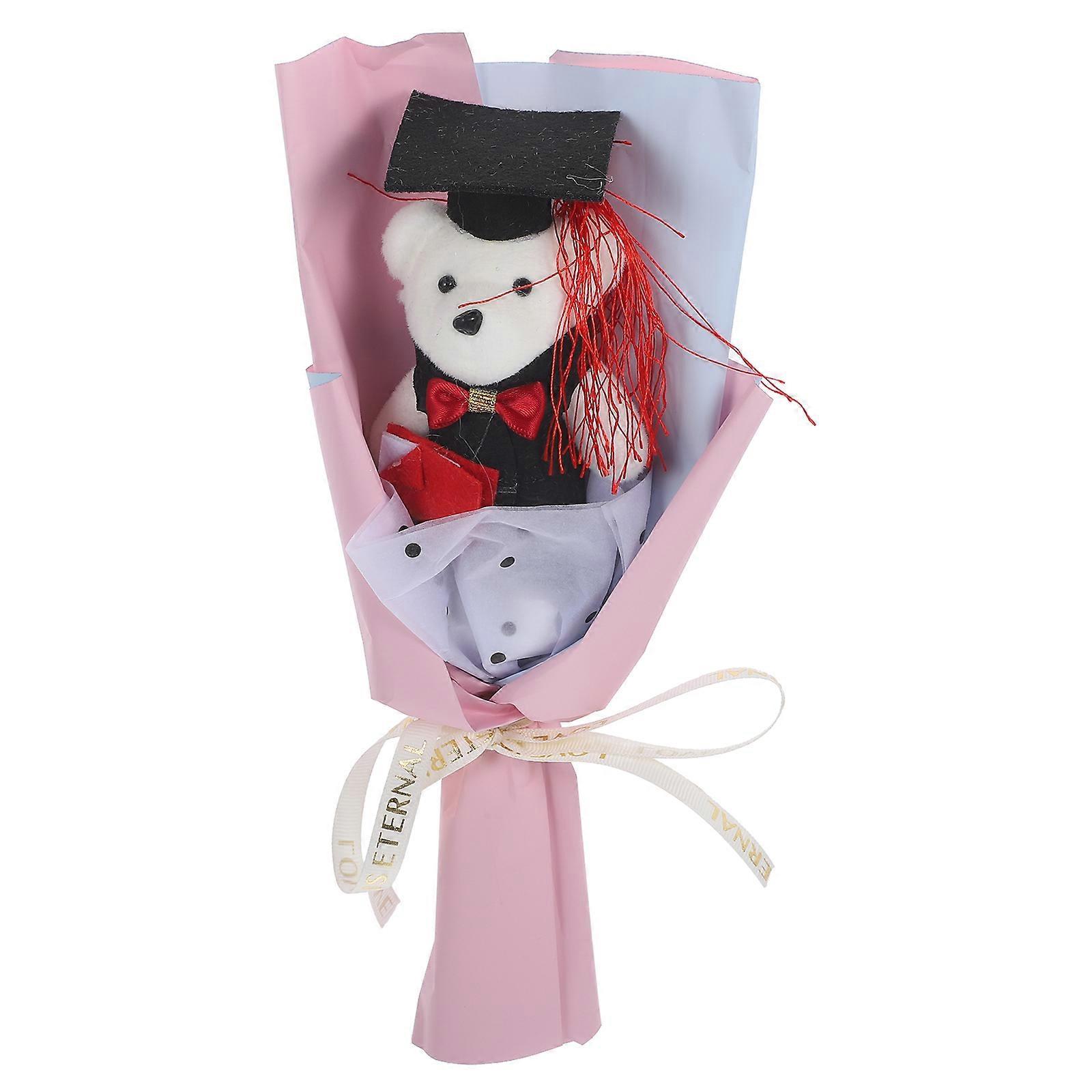 Plüschbärenstrauß, Abschlussbärenstrauß, Geschenk Zur Abschlussfeier, Gastgeschenk-27x12x6cm