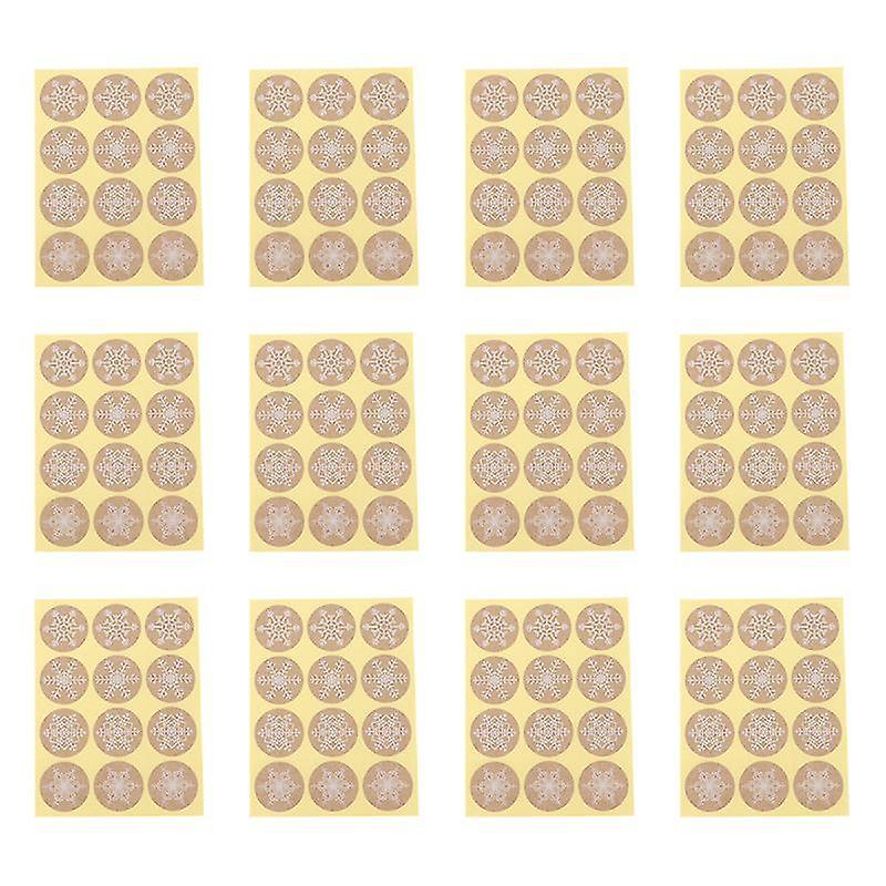 50 Blatt Schneeflockenaufkleber