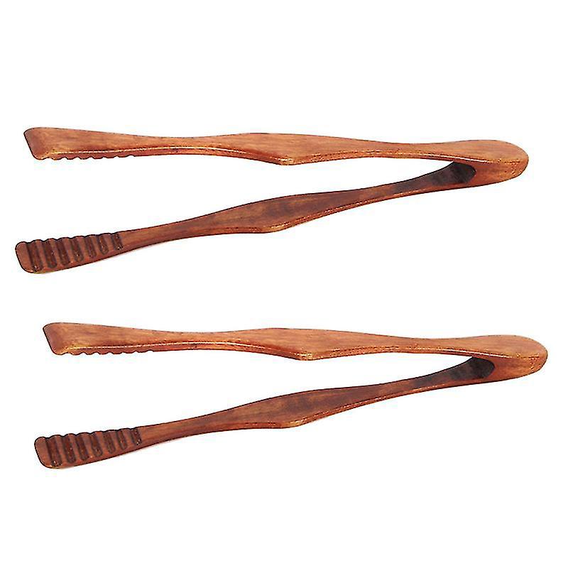2-teiliges Holz-lebensmittelzangenset