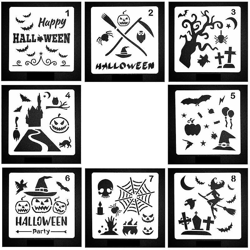 8 Halloween-schablonen Für Halloween-dekorationen