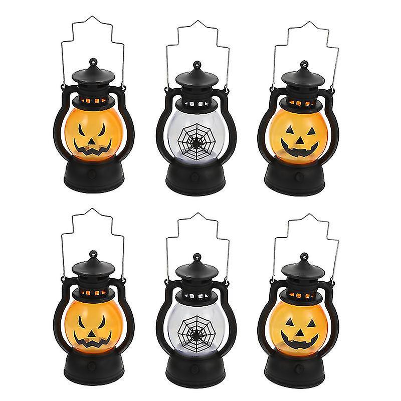 6-teiliges Halloween-kürbislampen-set Für Halloween-dekorationen