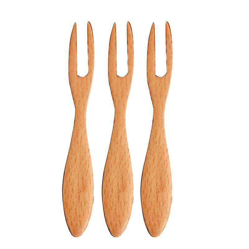 3-teilige Obstgabeln Aus Holz