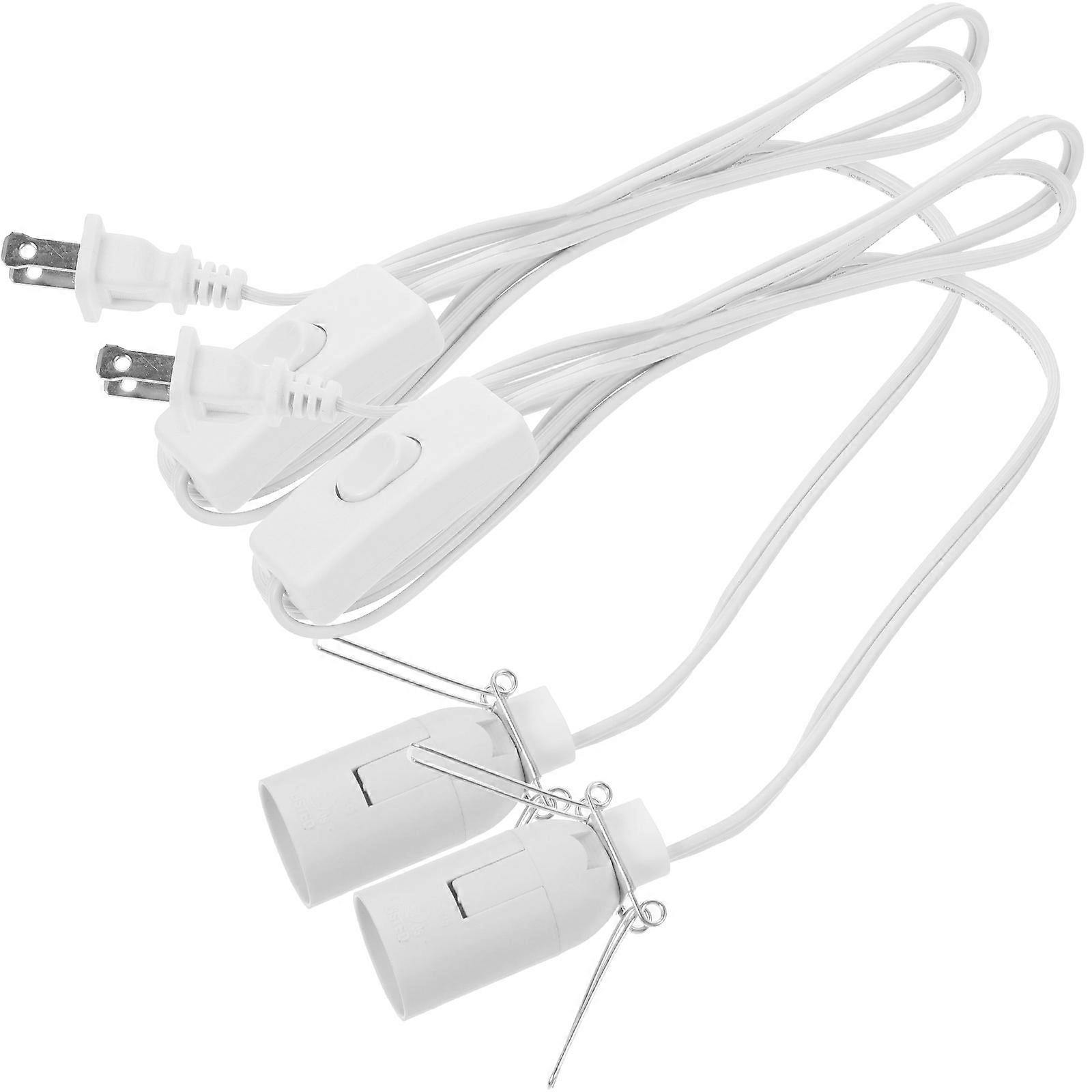 Stück Ersatzkabel Für Salzlampen Mit E12-fassung Und Schalter (us-stecker)-180x2.5cm-white