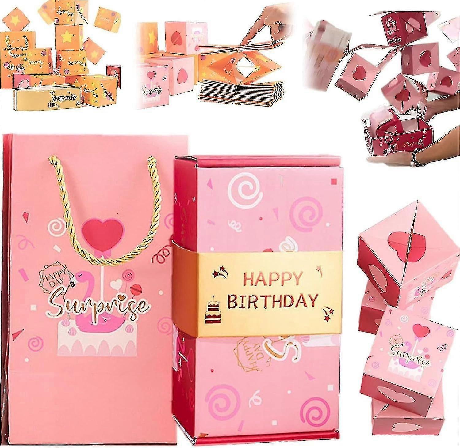 Überraschungsbox, Einzigartige, Faltbare, Hüpfende Rote Umschlag-geschenkbox, Explodierende Geld-pop-up-überraschungsgeschenkbox – Perfektes Geburtstagsgeschenk, Weihnachtsgeschenk Oder Halloween-gesc