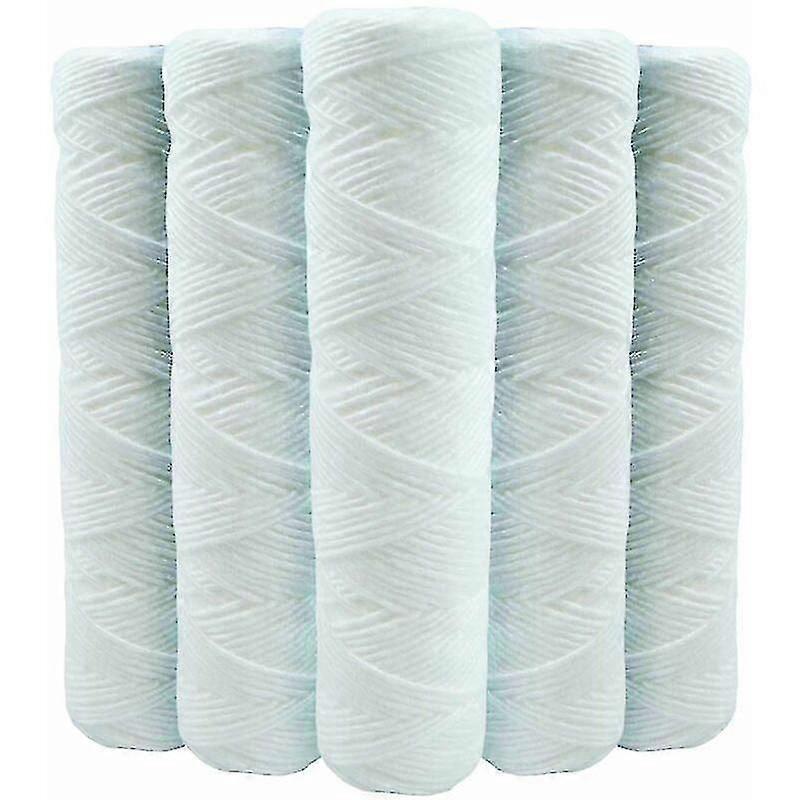 Set Mit 5 Spiralförmigen Wasserfilterpatronen, Anti-sediment, 9 Zoll, 3/4 - 20 Mikron, Kompatibel Mit 10-zoll-filtern, Hergestellt In Frankreich - Kryc