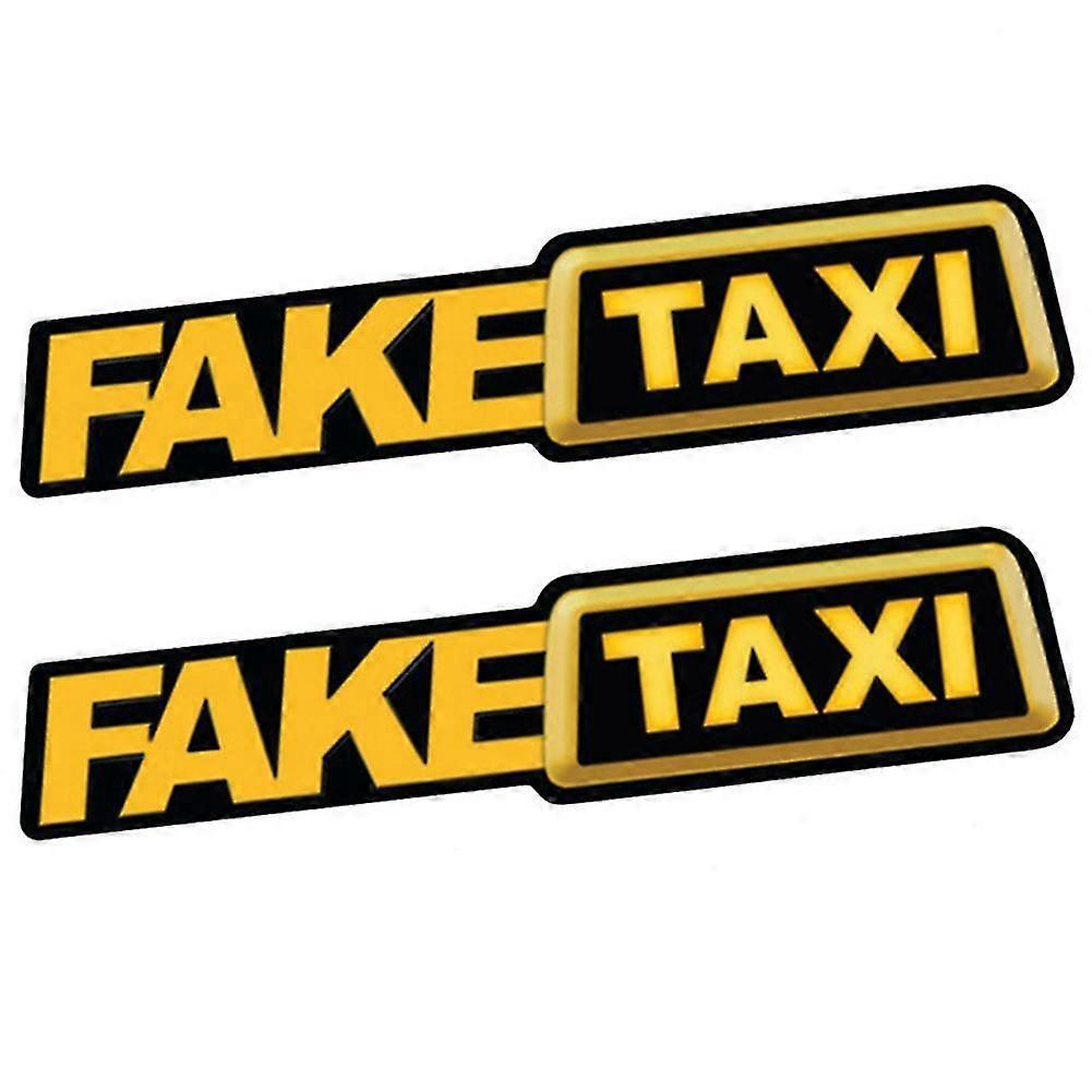 2 Stück Gefälschte Taxi-autoaufkleber, Selbstklebende Vinylaufkleber Für Auto Und Transporter