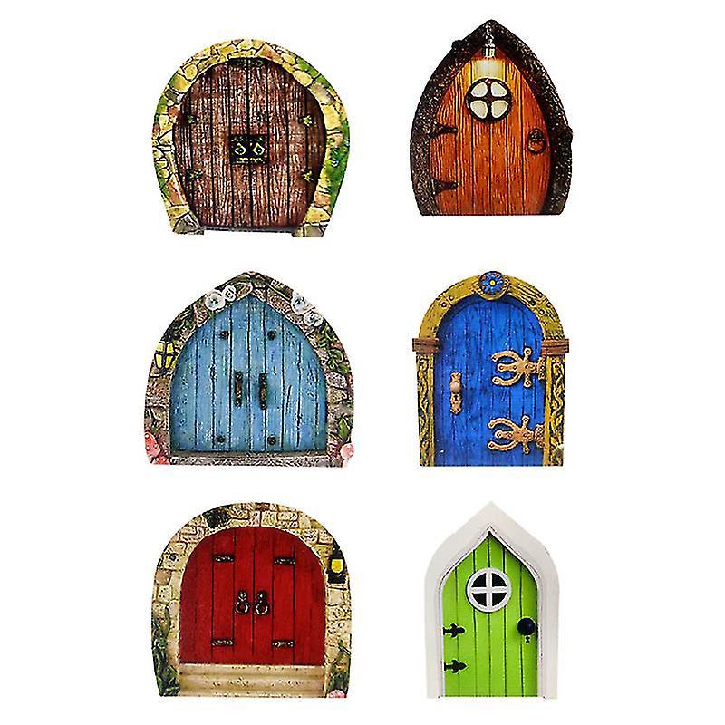 6-teiliges Feentür-set Aus Holz
