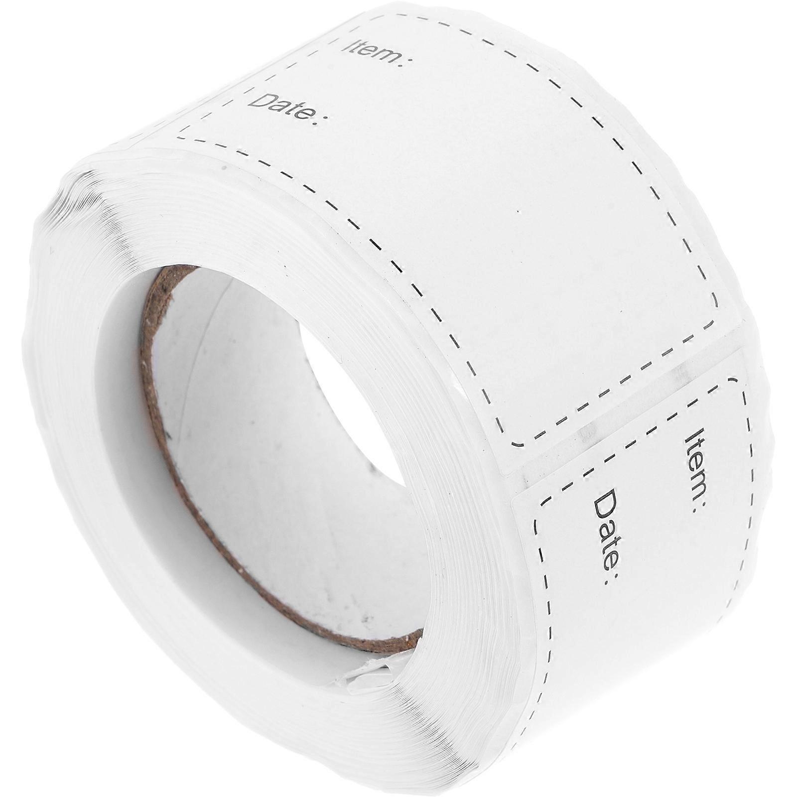 Rolle Gefrieretiketten, Lebensmittelaufbewahrungsaufkleber, Kühlschrank-gefrierschrank-papieretiketten, Lebensmitteletiketten (250 Etiketten Pro Rolle)-6x6cm-white