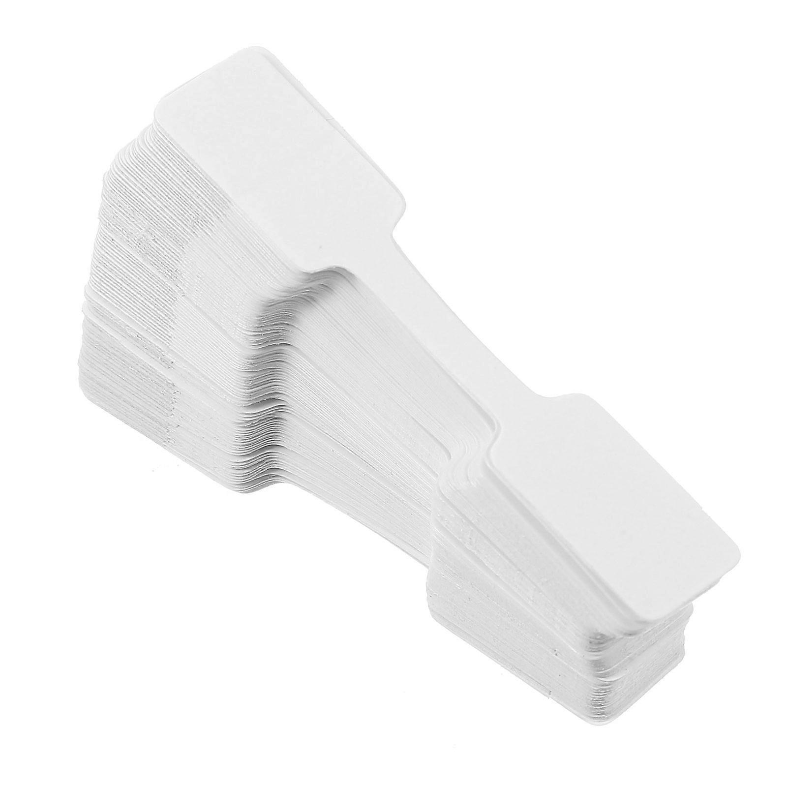 1000 Stück Aufkleber-etiketten, Papieranhänger, Schmuckanhänger, Ringanhänger, Schmuckpapieretiketten-6x1.2cm-white