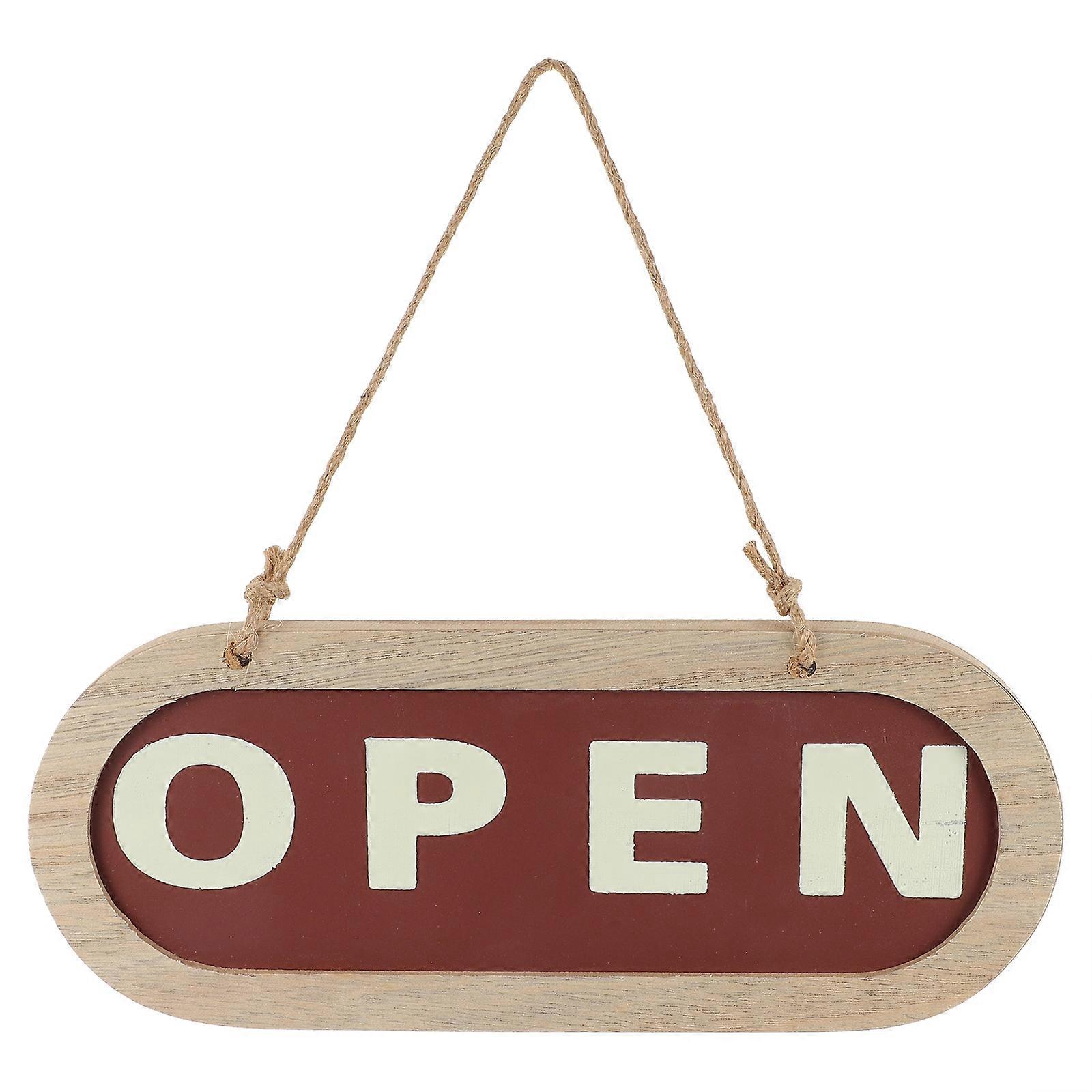 Offenes Türschild Aus Holz, Türschild-ornament, Türschild-dekoration Für Laden-23.5x9.5cm