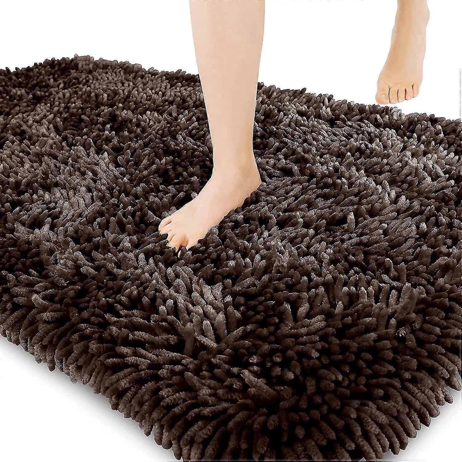 Hochwertige, Rutschfeste Und Flauschige Badematte, Unglaublich Weich Und Bequem, Extra Dick-60x90cm-brown